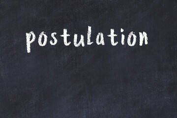 Postulation